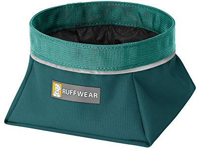 RUFFWEAR Quencher Bowl, Portable Dog Travel Bowl for Food and Water, Tumalo Teal, Small