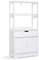 Mondeer Bathroom Storage Cabinet with Shelf Drawer Doors for Bathroom Kitchen Living Room 60 x 30 x 121cm (L x B x H), White