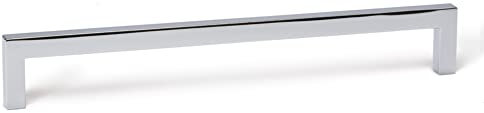 Gedotec Stangengriff lang | DER U | Möbelgriff Chrom poliert Länge: 500 mm - Bohrabstand: 492 mm | 1 Stück | Relinggriff für Küche mit Zubehör | Griff Möbel | Schrankgriffe Badezimmer-Schrank
