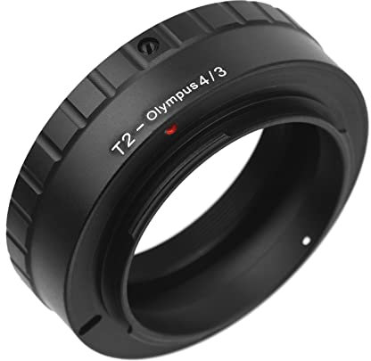 Andoer Metall-Objektiv-Adapterring T/T2 Mount Lens Adapter Ersatz für Olympus E-1/E-3/E-10/E-20/E-30/E-300/E-330/E-400/E-410/E-420/E-510/E-520/E-600/E-620/E-100 RS Micro 4/3 Mount Kameras