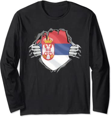 Serbien Fußball Trikot Alternative Langarmshirt