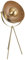 firstchoicelighting Tripod Table Lamp or Bedside Light Retro Design Tripod Light Industrial Lamp with Dome Shade Satin Brass Height 64cm LED Compatible