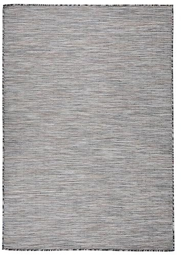 vidaXL Outdoor Teppich Flachgewebe Witterungsbeständig UV-beständig Außenteppich Balkon Terrasse Garten Swimming Pool 160x230cm Braun Blau