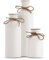 Weißes Keramik-Vasen-Set – 3 kleine Vasen, Boho-Vasen, Moderne Bauernhaus-Wohnkultur-Akzente, Wohnzimmer-Mittelstücke für Wohnkultur, Eingangsbereich, Bücherregal, Kaminsims, Regaldekoration