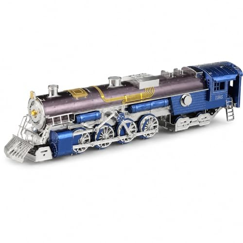 Metal-TIME Polar Steel Model, Metallmodellbausatz, 3D-Metallmodellbausätze zum Bauen für Erwachsene, Polar Steel Magic Express FARBVERSION, 239 Teile.