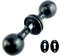 Cast Iron Door Knobs Black Oval Round Octagonal Antique Tudor Rim Or Mortice (Round) 50mm Dia Handle x 150mm