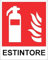 Cartello Estintore in alluminio made in Italy