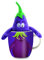 BEMIRO Aubergine Kuscheltier in Tasse Goodness Gang - ca. 19 cm