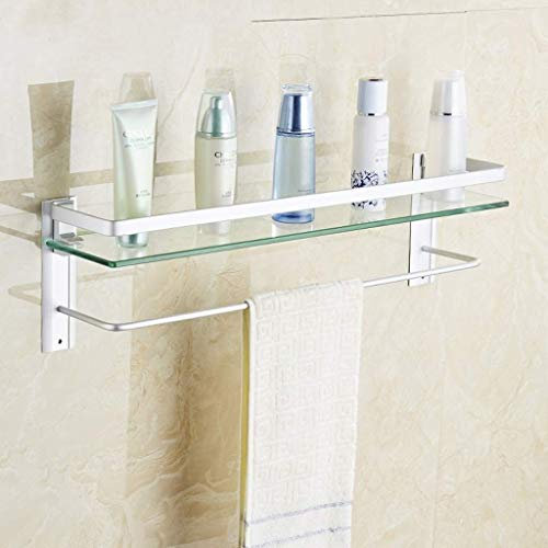 Estante de baño de cristal para baño, estante de cocina, toallero
