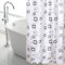 Lkw Ogechi Rideau de Douche 200/220/240cm Drop - PEVA Semi-Transparent Imperméable avec Motif Carré, Antimoisissure pour Baignoire et Salle de Bain