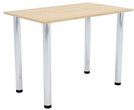 AKKE Esszimmertisch 80 cm x 60 cm Esstisch Kleiner Tisch Küchentisch Schreibtisch Dining Table Esszimmermöbel Chrombeine
