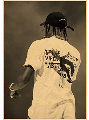 Poster Travis Scott Poster Rap Music Star Poster Leinwand Malerei Wandkunst Bild Poster Und Drucke Wohnkultur 50X70Cm Kein Rahmen