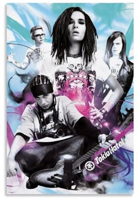 Zine Tokio Hotel, Musikposter, Kunstdekor, Malerei, ästhetische Wandkunst, Leinwand für Schlafzimmer, Dekoration, 40 x 60 cm, ungerahmter Stil