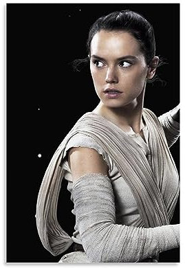 ELedvb Daisy Ridley FanartLeinwand-Poster, dekoratives Gemälde, Leinwand-Wandposter und Kunstdruck, modernes Familienschlafzimmer-Dekor-Poster, 20 x 30 cm