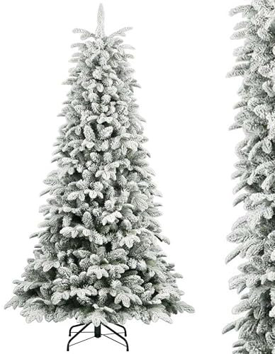 North Ice Albero di Natale 240 cm realistico, artificiale PE+PVC 1184 RAMI, diametro 116 cm, Montaggio a ombrello (240)