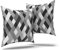 LARAWELL Kissenbezug 80x80 Baumwolle grau schwarz isometrisch Mosaik, 2er Set, Kissenbezüge im Doppelpack Premium