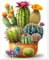 gelrovaled Malen Nach Zahlen Erwachsene, DIY Handgemalt Ölgemälde Kit für Anfänger und Erwachsene Mit 3-Pinseln und Acrylfarbe, Ohne Rahmen 40X50CM, Cactus