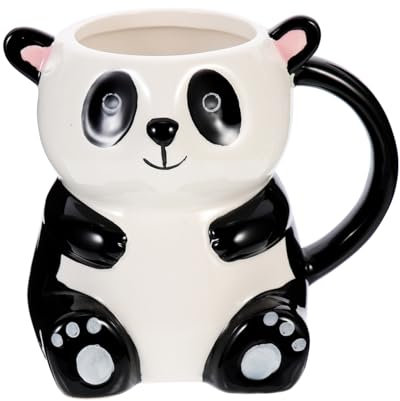 VINTORKY Taza De Panda De Cerámica Taza De Agua Decorativa Obsequio Forma De Panda Para Mamá De Cerámica Para Uso Diario