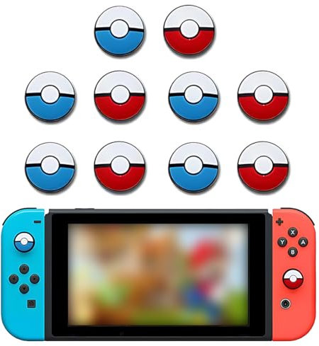 Reccisokz 10 Pièces Housse De Joystick,Switch Grip Housse De Joystick Compatible Joy Avec Joystick Grip Lite Poignée Switch Lite Oled Accessoire Thumb Grip Switch Housse De Pouce