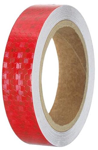 PATIKIL Reflektierendes Band, 1 Zoll x 33 FT Wasserdichtes Hochsichtbares Selbstklebendes Warnband für Anhänger, LKW, Autos, Fahrräder, Rot