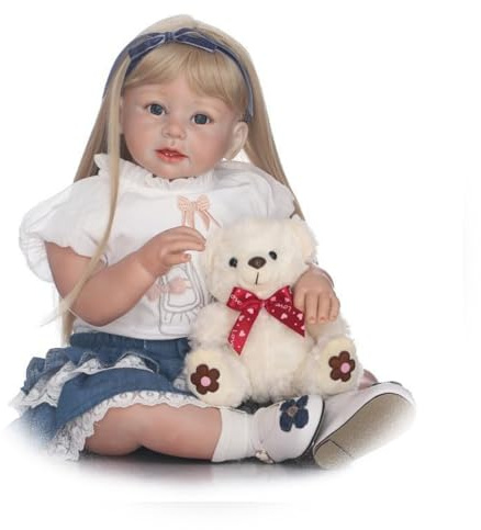 Generisch 28 Zoll 70 cm Reborn Baby Süßes Mädchen Simulation Neugeborene Baby Puppen bekleidungsmodell Requisiten Sammle Geschenke