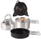 Camping Cookware Set Stainless Steel Campfires Cooking And Kettle Combos Kits With Storage Bag Outdoor Cook Set Stainless Steel Stove Set