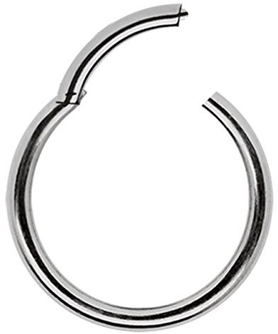 Piercing Schmuck Ring Smooth Segment Clicker Titan in 0,8 x 7 mm