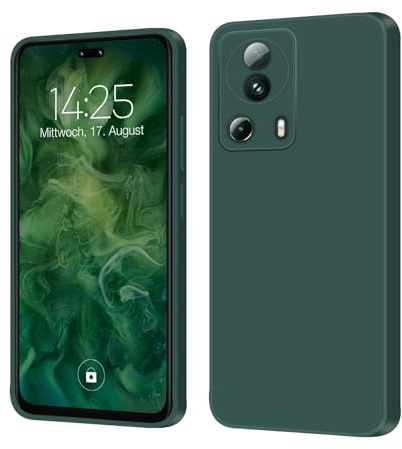 LBH Handyhülle SoftGrip für Xiaomi 13 Lite 5G Slim Case Hülle Schutzhülle Cover Bumper Kratzfest Ultra Dünn Mikrofaser Inlay Grün