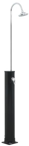 Bulliing Douche solaire noire 214 cm 20 L, douche de jardin, douche d'extérieur avec supports, idéale pour l'extérieur, les jardins et les piscines, les vacances ou le camping