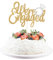 Tyqour Engagement Cake Topper Gold Glitter We're Engaged Cake Topper with Ring Just Engaged Decorations for Engagement Party Decorations Bridal Shower Wedding Engagement Theme Party Decorations