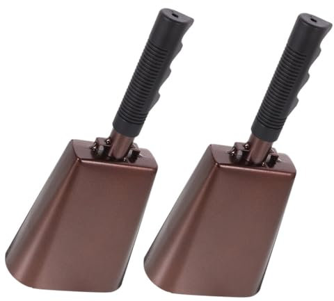 CORHAD Handglocken-set Für Sportveranstaltungen 2-teilig Kuhglocken Mit Metallgriff Für Fußballspiele Partyinstrument Für Jedes Alter