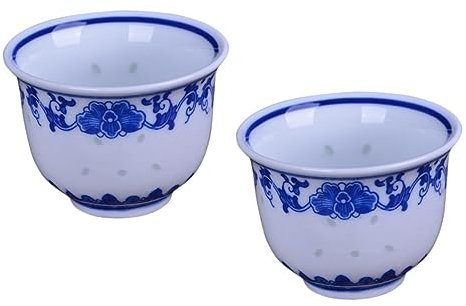 FUNOMOCYA 2pezzi Tazza Da Tè Kung Fu Vintage in Porcellana Tazza Retrò Utilizzabile Come Decorazione Pratica e Duratura