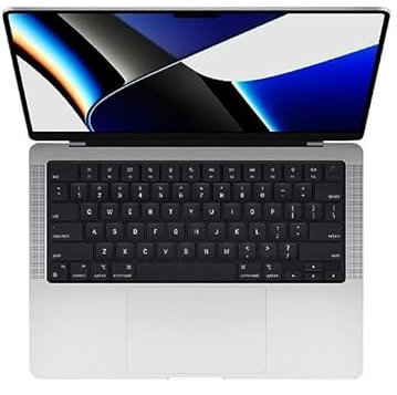 2021 Apple MacBook Pro mit Apple M1 Pro Chip (14-zoll, 16GB RAM, 1TB SSD Kapazität) (QWERTZ German) Silber (Generalüberholt)