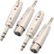 RUNCCI-YUN Pack de 4 Adaptadores XLR a Jack TRS Estéreo TRS a 3 Pines para Micrófono, Altavoz, Amplificador, Equipo de Sonido
