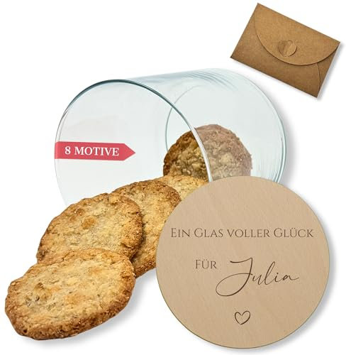 Vorratsgläser mit Deckel personalisiert mit Gravur, kleine Geschenke, Keksdose personalisiert, Dankeschön Geschenke, Holzdeckel mit Gravur, Personalisierte Geschenke, Danke Geschenk (Design 3, 880ml)