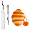 Cute Bread Case Compatible with AirPods 4 / with ANC, Cartoon Food Fun Creative Case, Soft Silicone Fun Protective Case Cover with Cleaning Kit