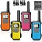 AWANFI 4 Piezas Walkie Talkie Recargable con 1200mAh Batería, Walkie Talkie para Adultos Niños, 16 Canales Walkie-Talkies con VOX, Walky Walky para Regalos Aventuras Camping Senderismo
