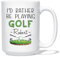 I'd Rather Be Playing Golf Travel Mug Unique Drinking Cup Durable Tea Cup Novelty Gift for Anniversary Celebration Birthdays Christmas 330Ml