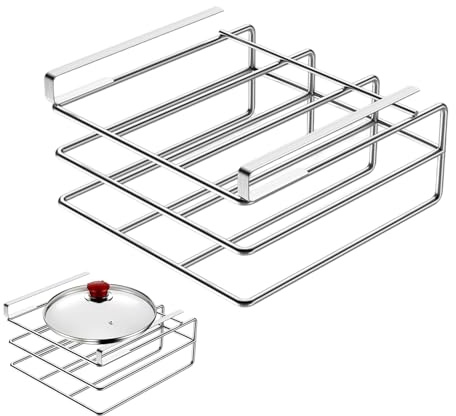 Schneidebrettregal - Hängendes Schneidebrett Organizer | Doppeltes Schneidebrettregal Unter Kabinett | Multifunktionale Aufbewahrungslösung | Wandmontage Küchen Schneidebrett Halter | Pfannendeckel