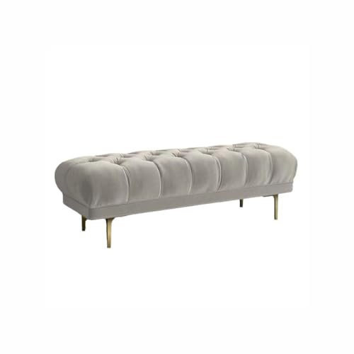 LWJSOCP Nordischer Betttritthocker aus Samt – Moderne Luxus-Schuhbank für Hochbetten und Wohnzimmer – Stilvolle rechteckige Sofa-Endbank – Schicke Wohnkultur und Funktionalität