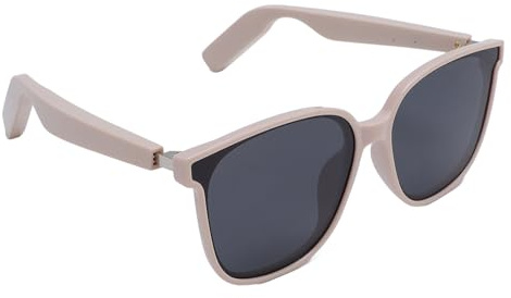 KIMISS Gafas Inteligentes para Mujer: Gafas de Sol Polarizadas con Auriculares Inalámbricos para Música y 5.3 para Llamadas Claras, Diseño Moderno y Uso Cómodo en Rosa Claro