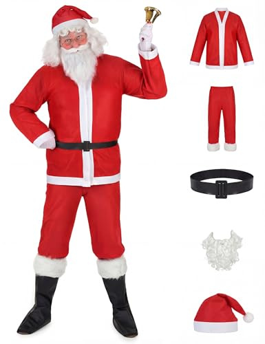 DEGUISE TOI Set Weihnachtsmann-Kostüm für Erwachsene - Rot