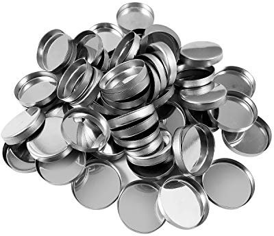 Allwon 56 Pack Padelle metalliche tonde vuote per palette di ombretti Palette di trucco magnetiche (26mm)