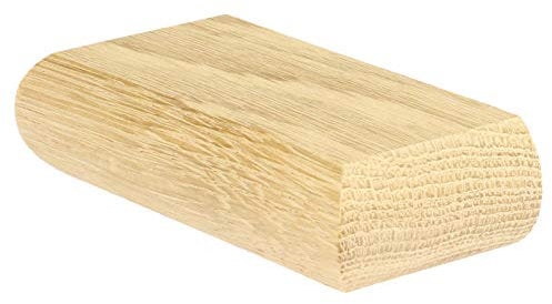 Jackson Woodturners Oak Flat Half Newel Cap rebated to fit a 90mm Half Newel Post