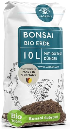 Bonsai Erde Indoor 10 L - Bonsaierde mit 100 Tage Startdünger - Ficus Erde & Bonsaierde Indoor - Ideal zum Umtopfen von Ficus Ginseng & Bonsai - Bonsaisubstrat - Bonsaierde Outdoor