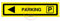 Panneaux de Chantier KD DÉVIATION AKILUX 5mm - Format 800 x 200 mm (Panneau Parking Gauche)