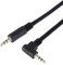 PremiumCord Câble Jack 1,5m, Jack Plug 3,5 mm, Fiche StereoJack Mâle vers Mâle 90 °, Câble de Connexion Audio AUX, pour Les Téléphones à Cellules TV MP3 Hi-FI, Blindé, Couleur Noire