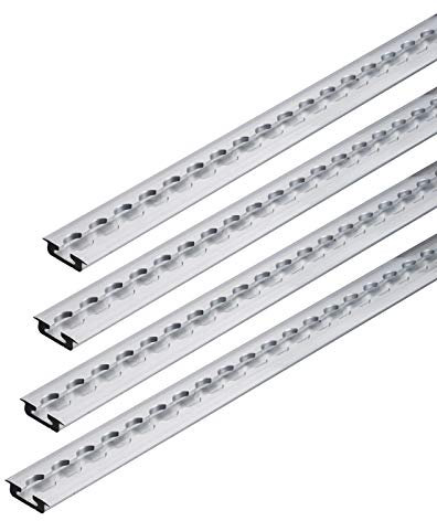 kuriershop 4 x Airlineschiene, Einlassprofil/Eckprofil Premium Light, Länge 1 m Ladungssicherung Bodenprofil