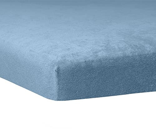 TRAUMSCHLAF weiches, elastisches Flausch Biber Boxspring Topper Spannbettlaken mit Rundumgummi, Größen 180x200 cm - 200x200 cm, Korn