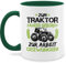 Tasse Tassen 325ml - Traktoren - Zum Traktor fahren geboren I Traktor Geschenk I Landwirtschaft - 325 ml - Dunkelgrün - geschenke für traktorfans bauern landwirt trecker fanmug kaffeetasse bäuer